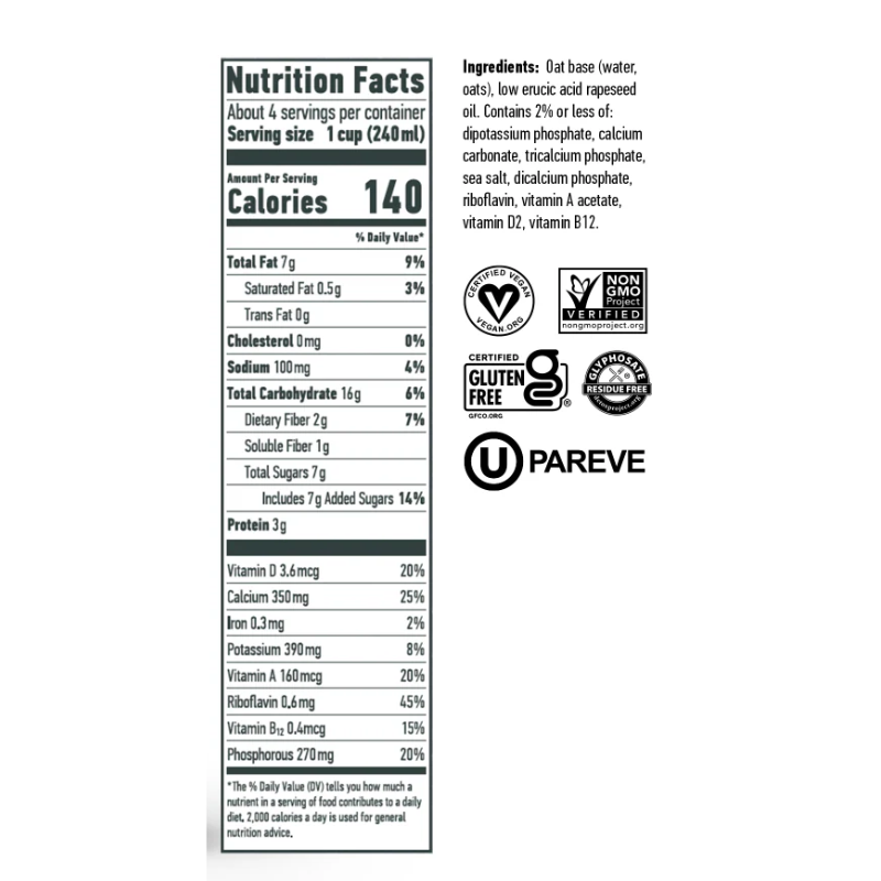 Pack 6 unidades "Bebida de Avena Barista Edition/ 1LT"