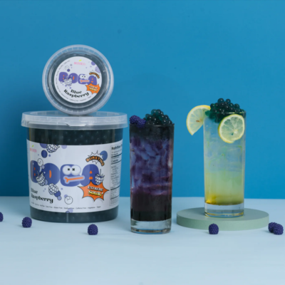 Bursting Boba Blue raspberry sour