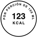 Badge 123 kcal por porción