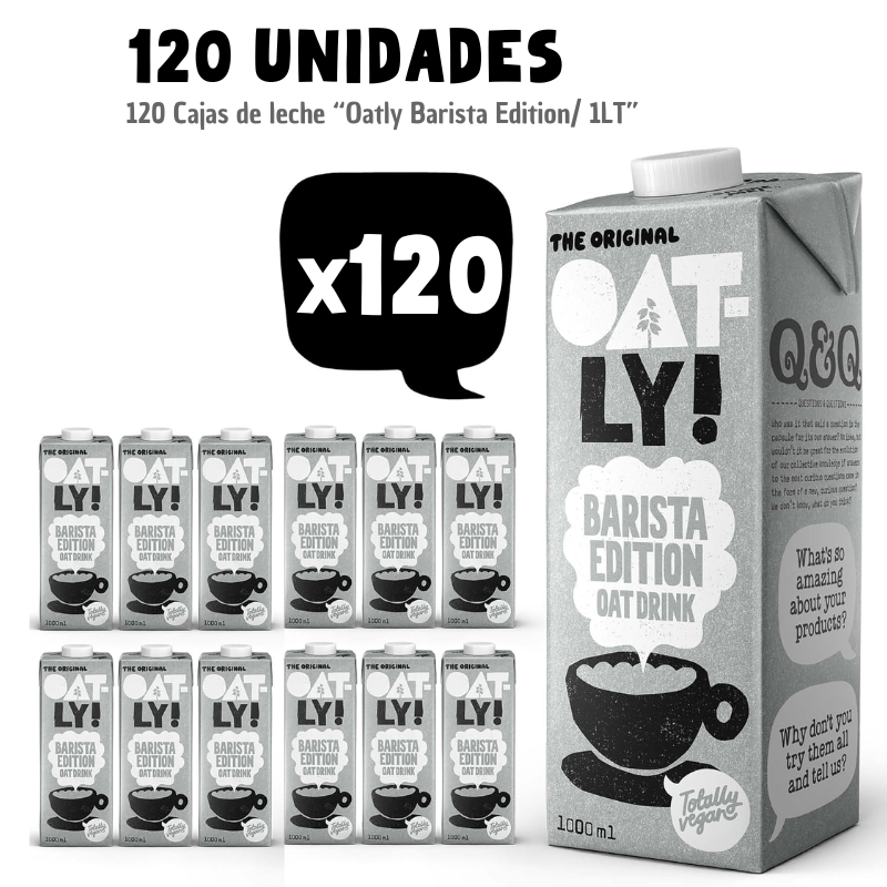 Pack 120 unidades &quot;Bebida de Avena Barista Edition/ 1LT&quot;