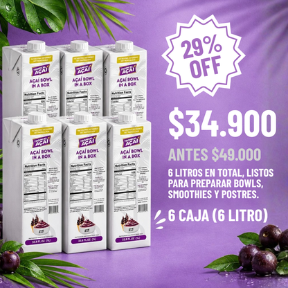 Caja 6 Acai Bowl