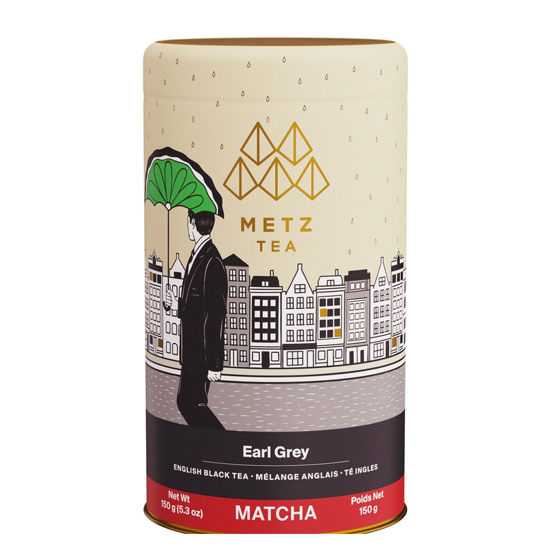 Tarro de Earl Grey Black Tea Matcha Metz, 150 g