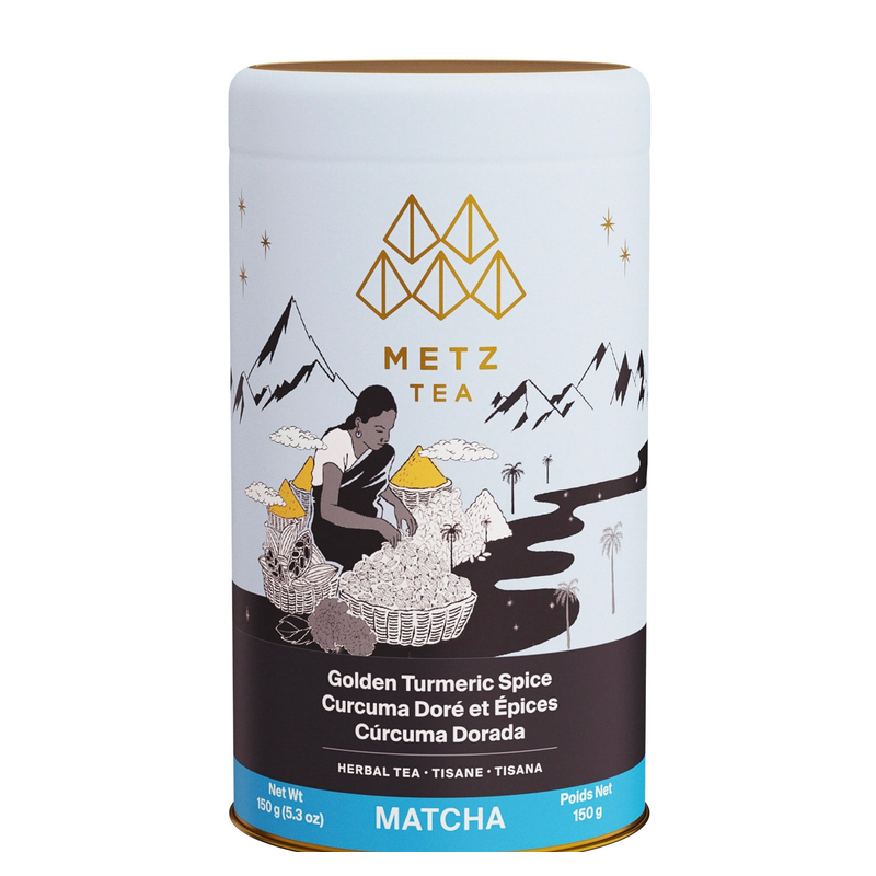 Tarro de Golden Turmeric Spice Matcha Metz, 150 g