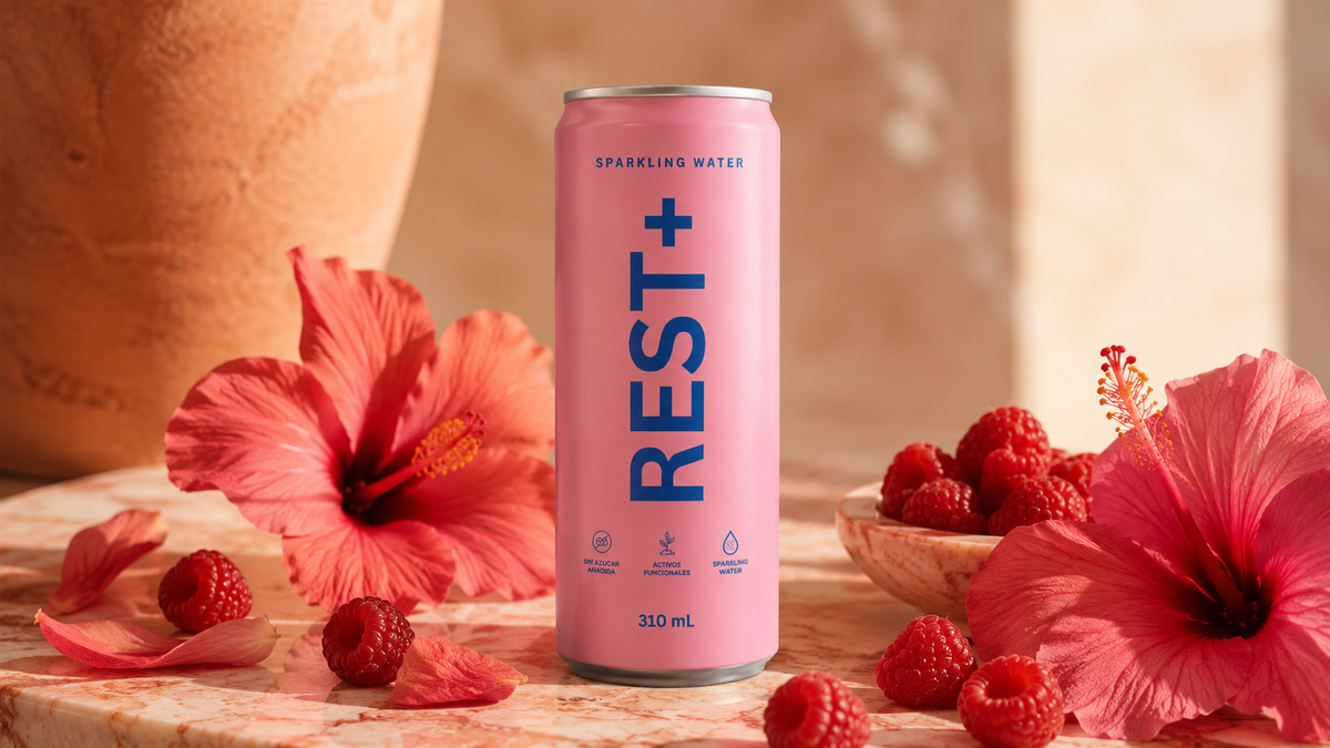 REST+ Rise con frambuesas y flores