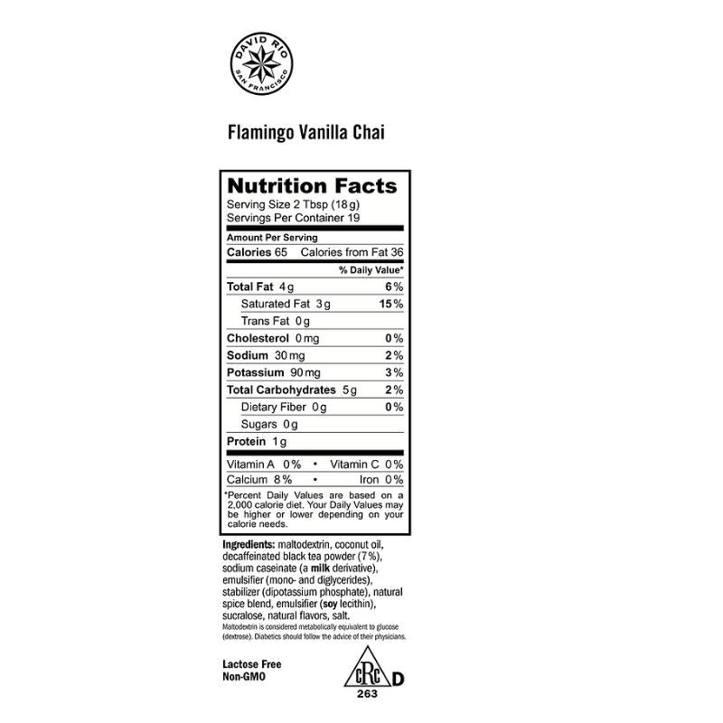 Flamingo Vanilla Decaf Sugar Free Tarro/337Gr
